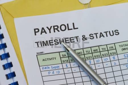 22935212-payroll-weekly-timesheet-with-pen-timekeeping-record-and-payroll